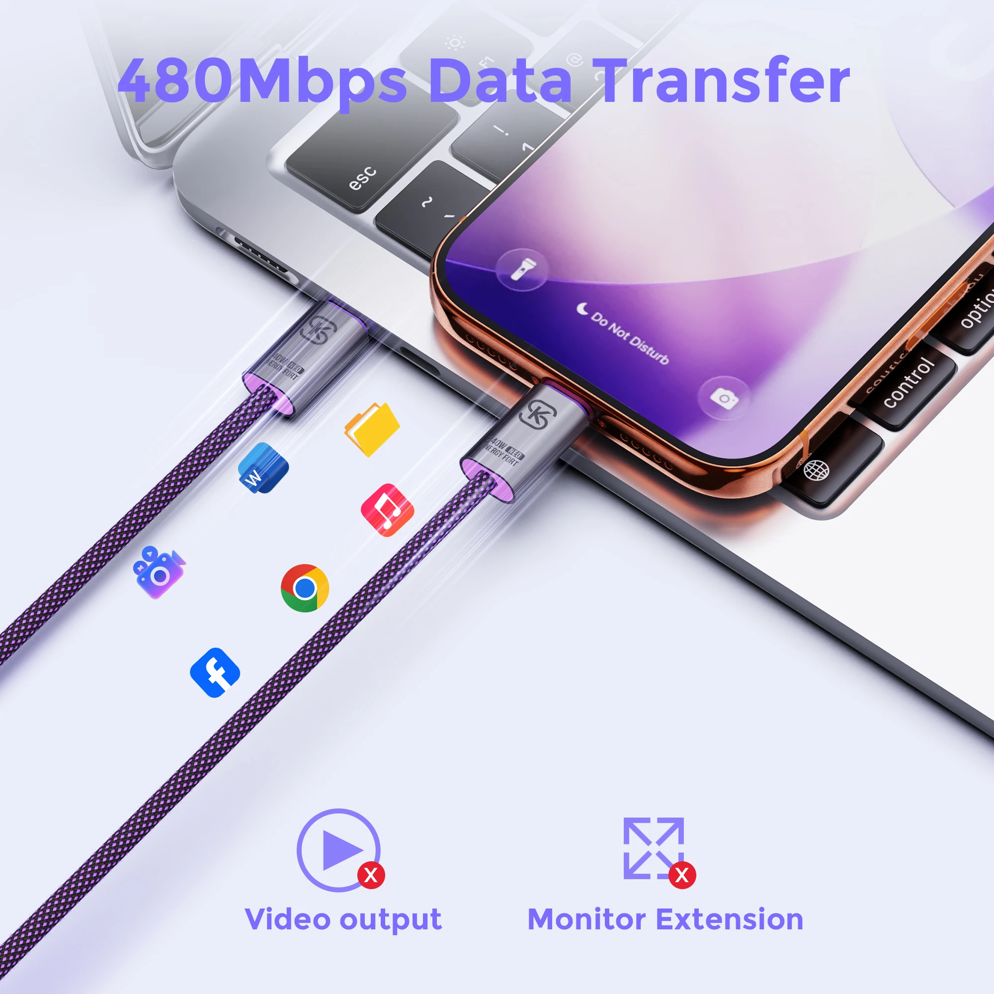 240W 고속 충전 케이블 480Mbps 데이터 전송 USB C to USB C 케이블 타입 C 충전기 코드 아이폰 17 삼성 S25 노트북 여행용