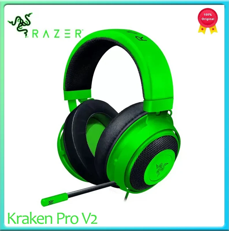 Razer Kraken Pro V2 Cuffie Da Gioco Cuffie Cablate Microfono 7.0 Surround Sound Per Xbox One Ps4 Gamer Auricolare