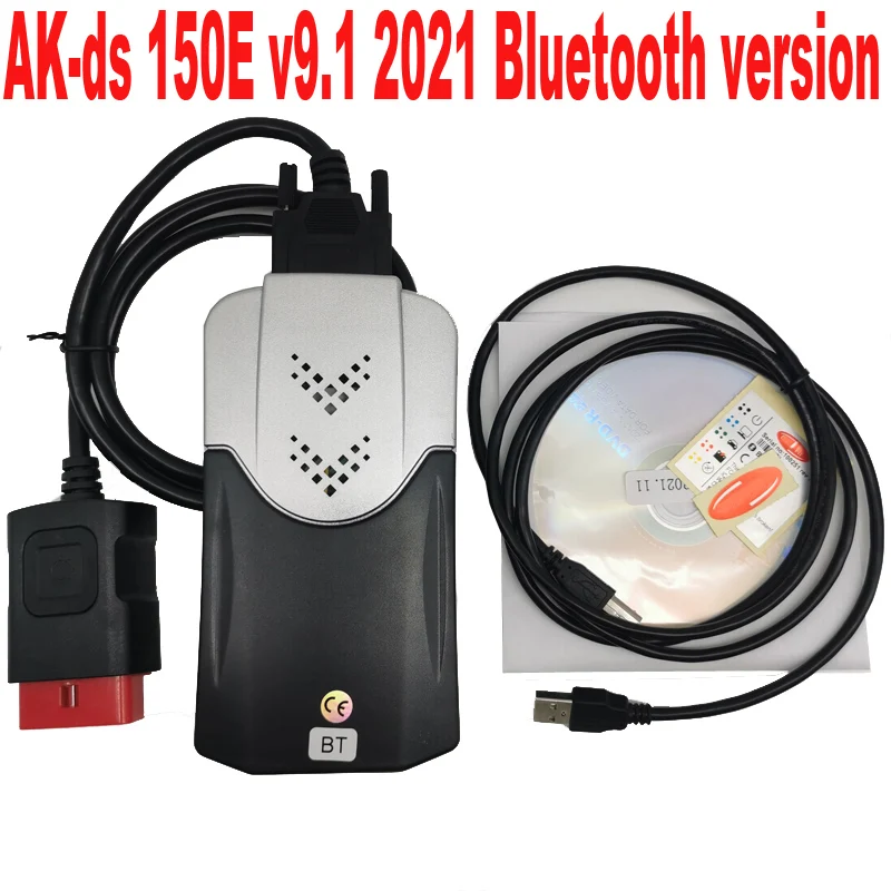 2021.11 AK DS-150E Delp DS-150E V9.1용 블루투스 무료 키젠 포함 자동 OBD2 c0m 자동차 트럭 OBD II 스캐너 진단 도구
