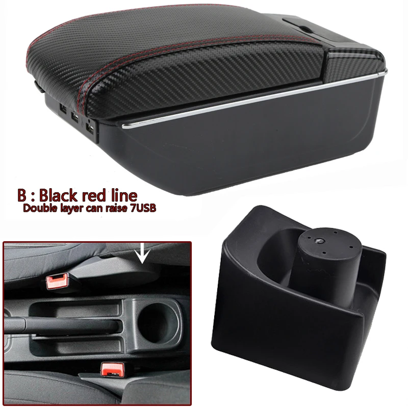 

For Volkswagen POLO Armrest new For VW POLO Mk5 6R Vento Car Armrest box Interior Parts Storage Box Car Accessories 2012-2018