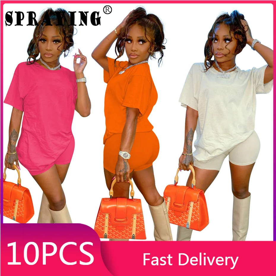 10sets Wholesale Items For Resale Women Clothing Two Piece Set Solid