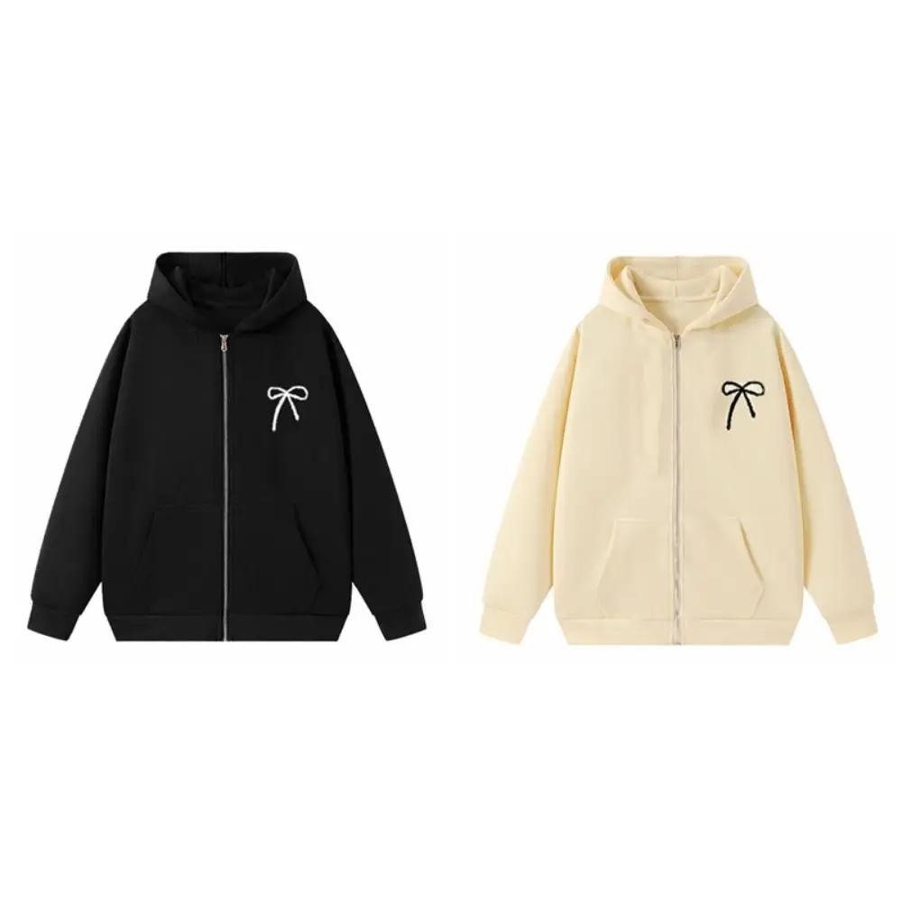 Fashion Sweet Bow Girl Bowknot Hoodie Child Long Sleeve Teens Autumn Hoodie Loose Coat Y2k Coat Girls Students