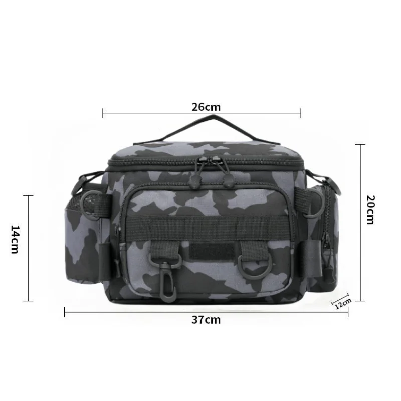 Outdoor Fishing Tackle Backpack with Rod Holder - Versatile Gear Bag for Camping, Hunting, and Hiking