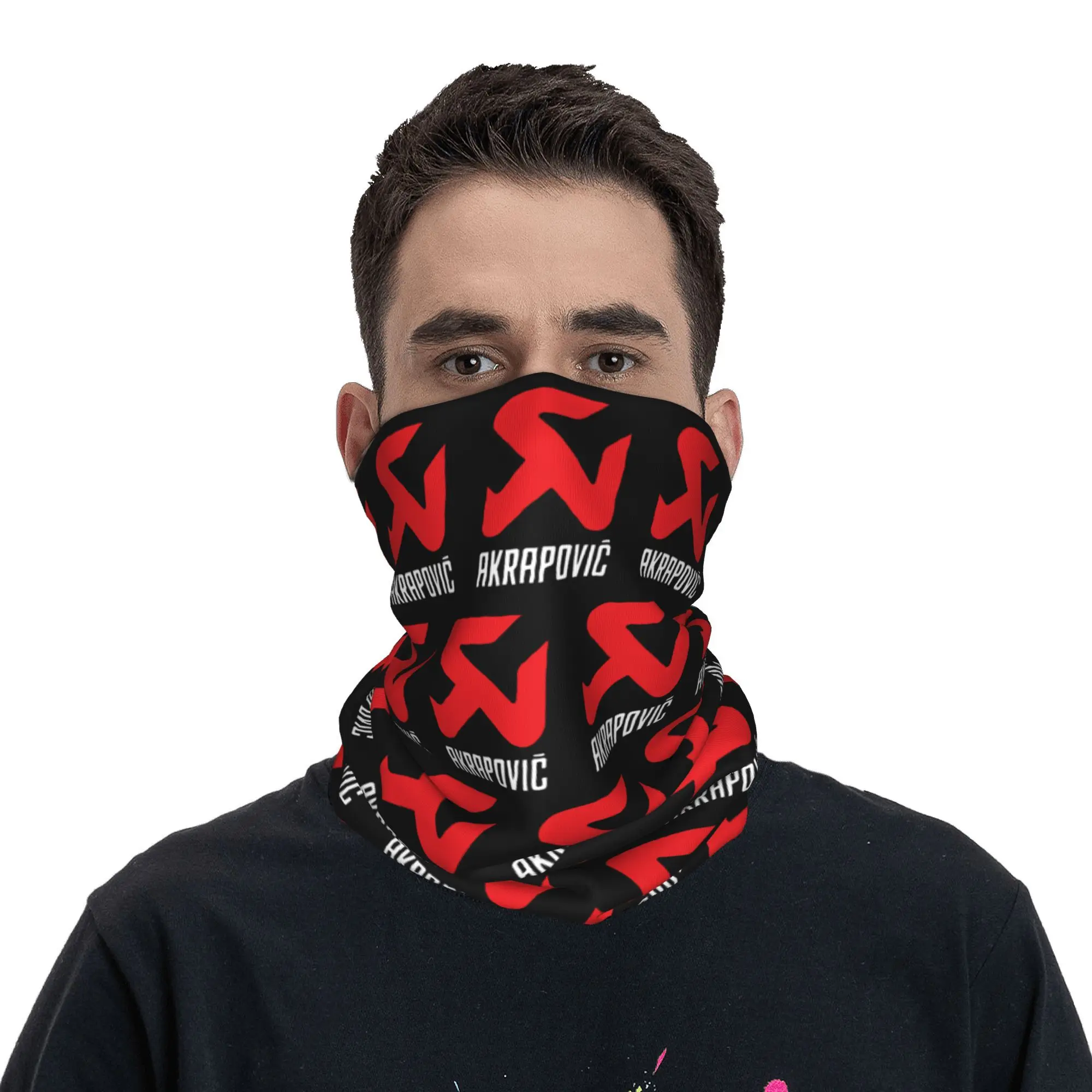 Motorcycle-Akrapovics Exhaust Winter Headband Neck Warmer Women Men Hiking Camping Tube Scarf Face Bandana Gaiter
