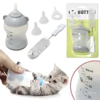 Pet Cats Dog Milk Bottle Pet Puppy Kitten Baby Animal Feeding Bottle Nursing Set Household Pet Supplies Feeding Bottle Set 3