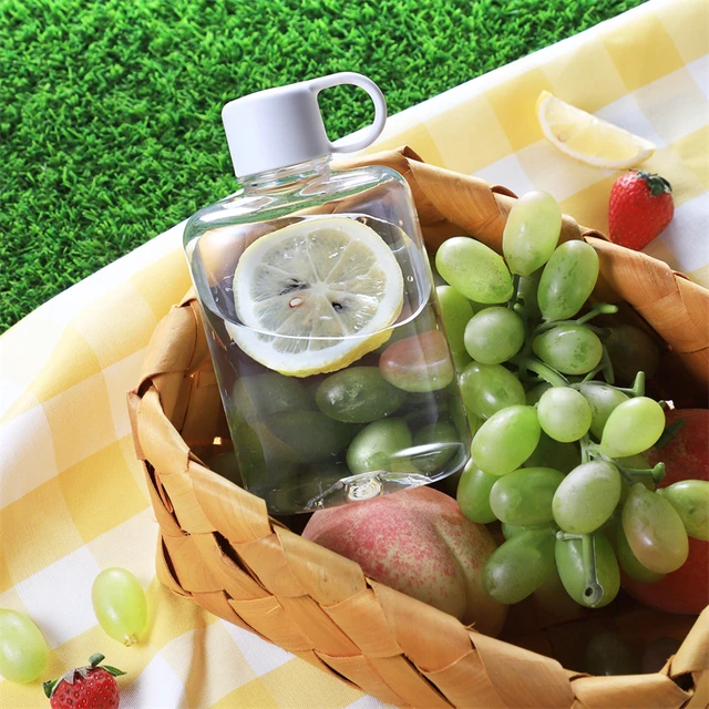 360ML Water Botlte Flat Bpa Free Sport Crystal Plastic Crystal Drinks Kettle Notebook Milk Juice Drinkware Outdoor Portable Cup 5