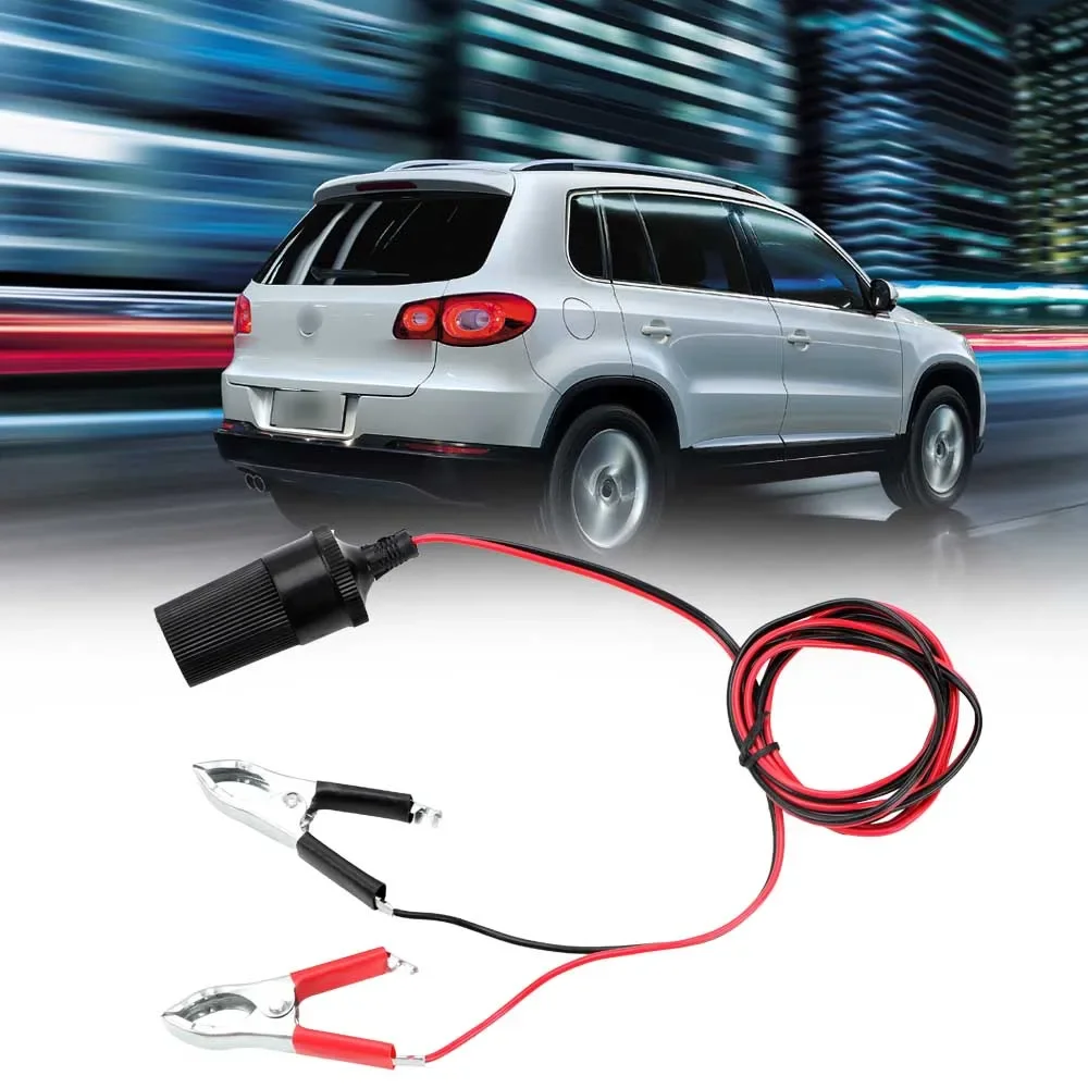12V 15A Car Battery Socket Plug Female Terminal Clamp Cigarette Lighter Power Adaptor Auto Accessories