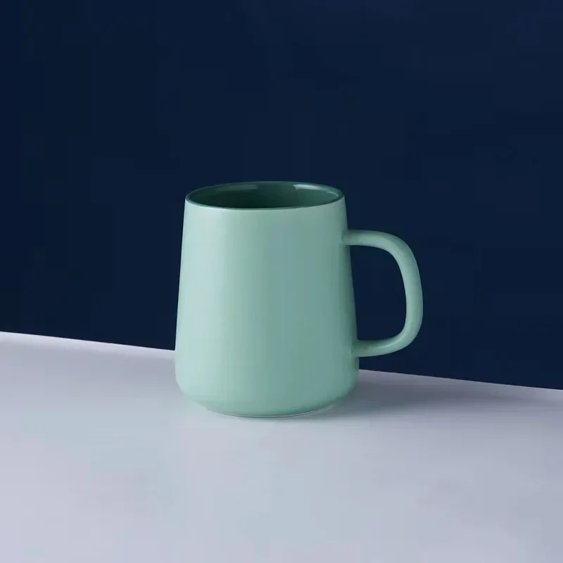 Ceramic Coffee Mug with Lid and Spoon for Household