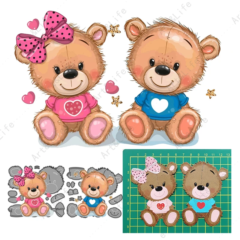 動物の金属カッティングダイ,かわいいクマ,スクラップブッキング
