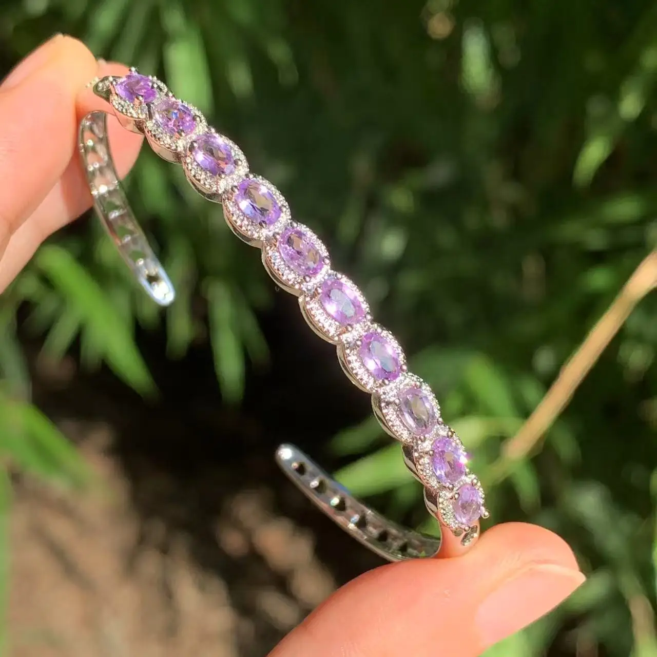Natural Amethyst Bracelet Woman Man Wealthy Jewelry  Luxury Elegant Romantic Simple Fine Jewelry