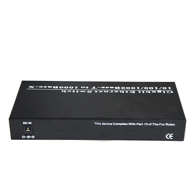 Gigabit 2 optical 8 electrical fiber transceiver, optoelectronic converter, 8-port switch, SC interface 1 unit