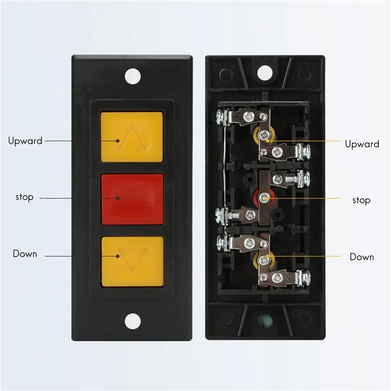 【RECOMENDAR】2X 차고 문 개폐기, 전기 도어 롤 스위치 잠금 상자, 표면 장착형 숨김 버튼 스위치 D
