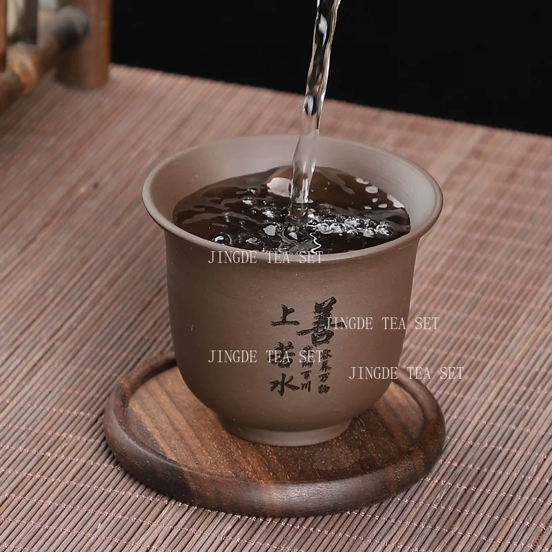 Chinese Style Ceramic Enamel Color Tea Cup Retro Porcelain Tea Bowl Coffee Mug Household Handmade Master Cup Tea Accessories