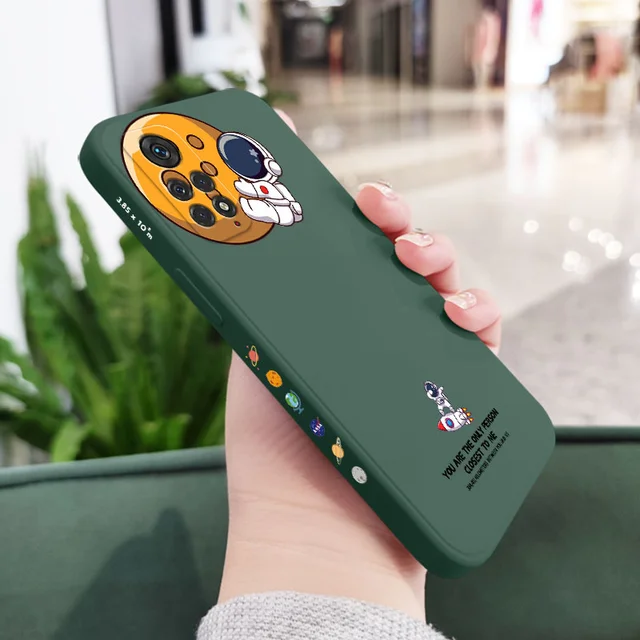 Travel Around Space Phone Case For Xiaomi Redmi Note 11 11S 11T 10 10A 10T 10S 9T 9 8 7 Pro Plus 10C 9A 9C 9T 4G 5G Cover Dark Green 2