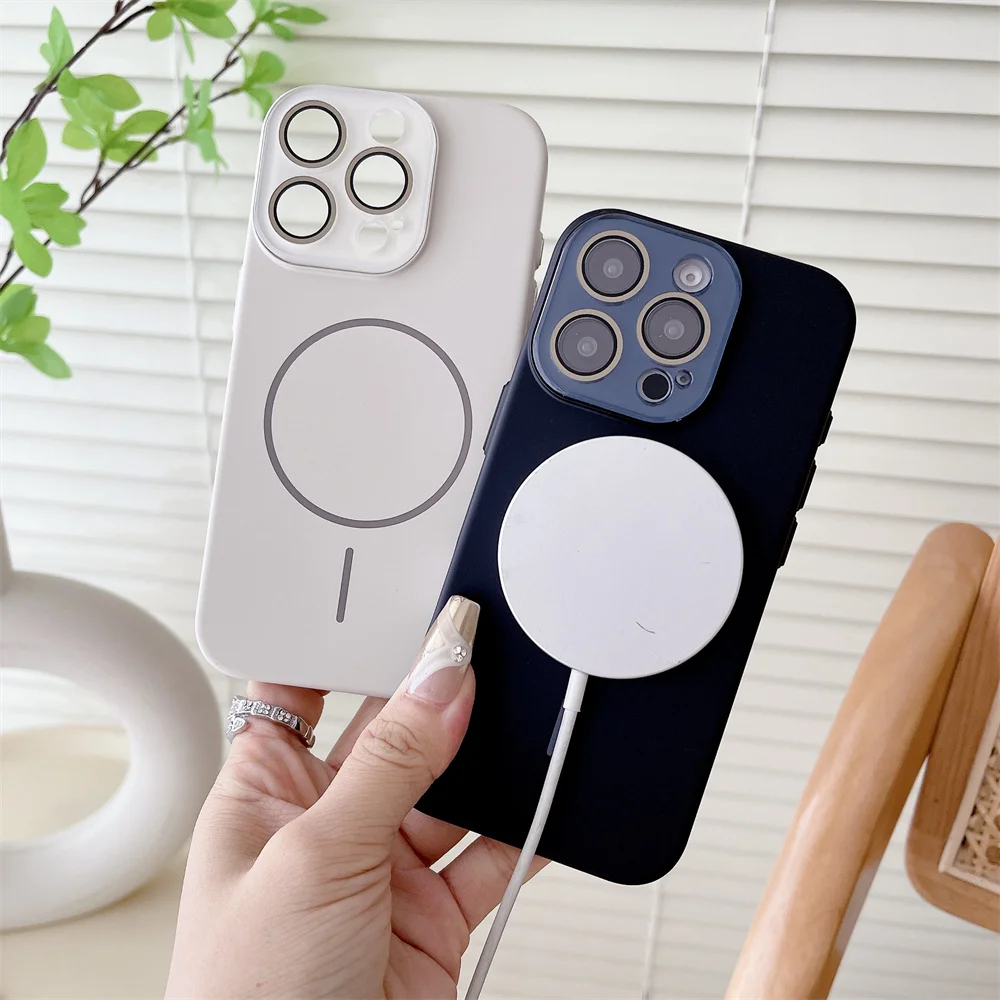 Premium Glass Lens Protector with Shock-Resistant Matte Finish for Wireless Charging Phone Case