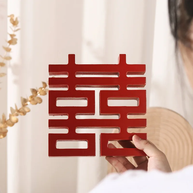 Chinese Double Happiness Wedding Arrangement, Wedding Gift, Living Room and Bedroom Decoration