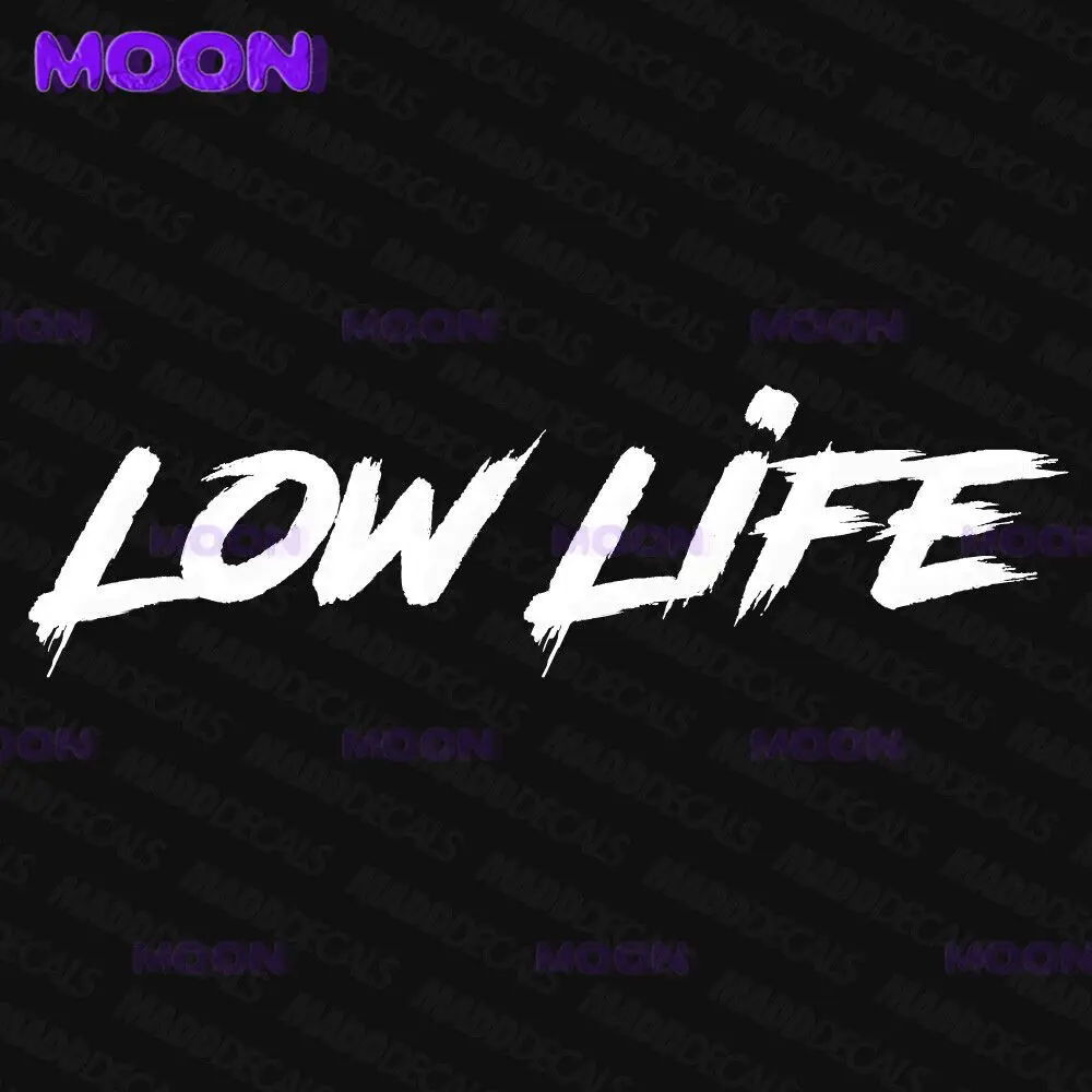 

Low Life Personality Car Sticker Stance Slammed Lowered Bagged Car Truck JDM EURO Cross Cut PVC Car Window Stickers