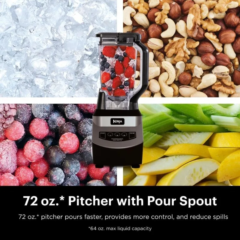 Ninja NJ601AMZ Professional Blender with 1000-Watt Motor & 72 oz Dishwasher-Safe Total Crushing Pitcher for Smoothies, Shakes 6
