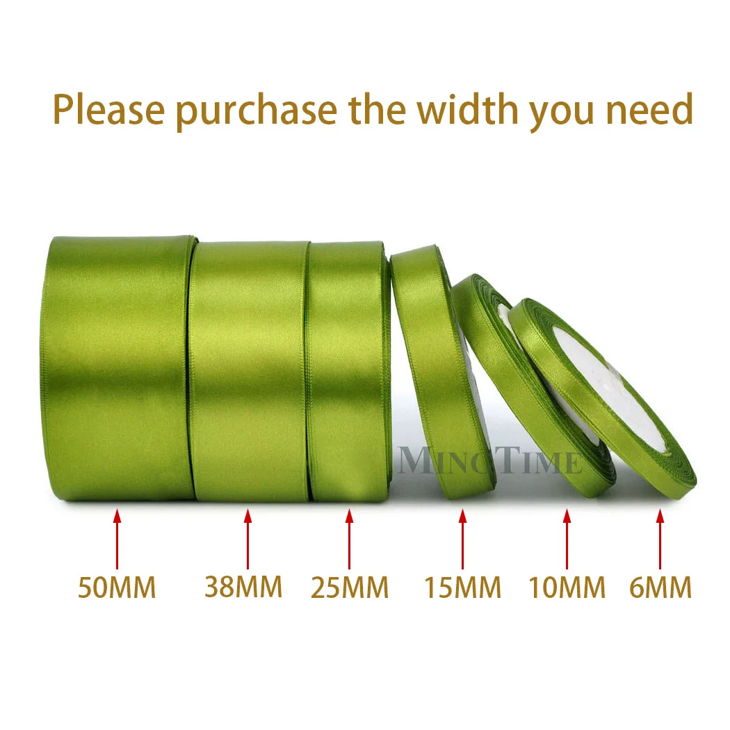 Elegant Satin Ribbon for Crafts and Decorations - 22 Meters, Multiple Widths Available