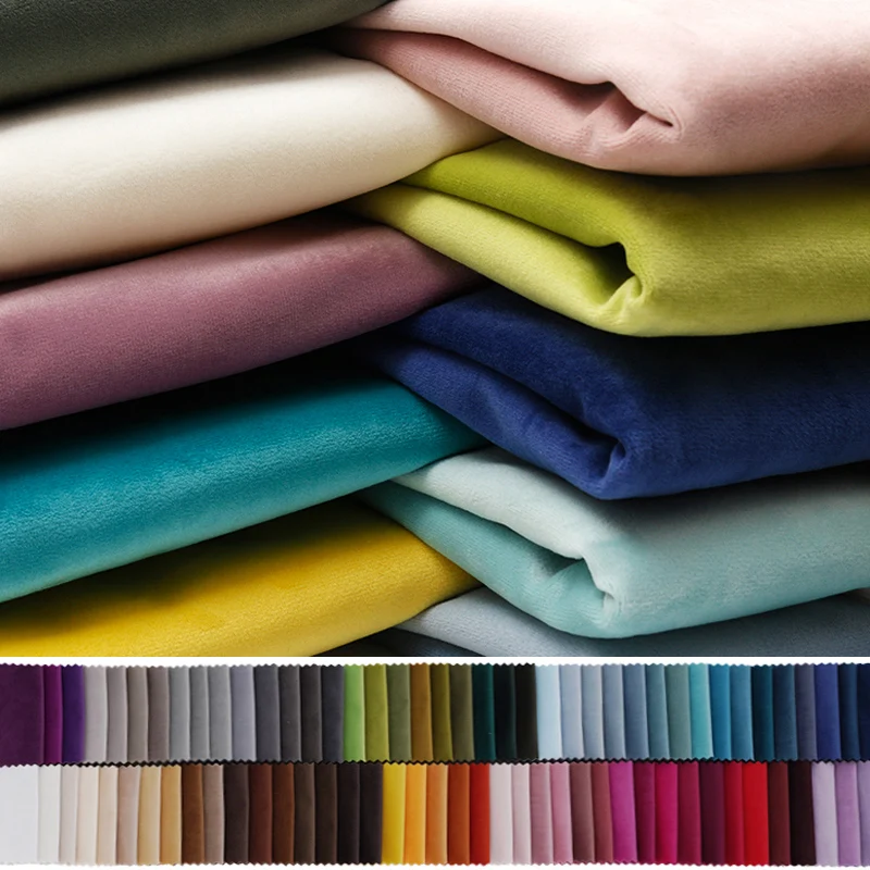 Sewing Upholstery Fabric for Furniture Velvet Sofa Chairs Solid Color ...