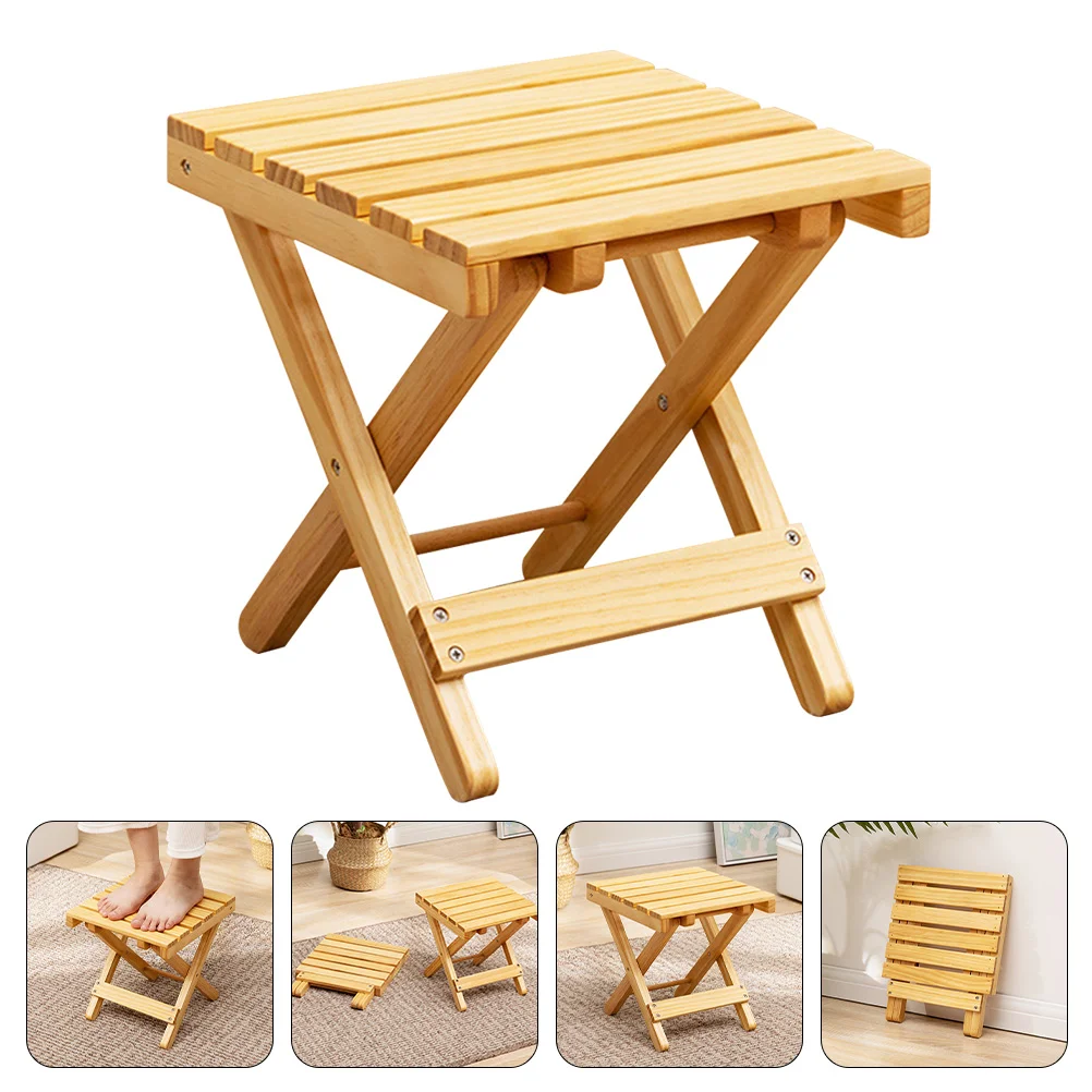 

Деревянный Маленький квадратный складной боковой стол, Портативный пляжный стол, табурет