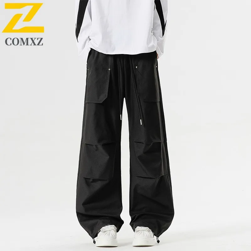 COMXZ 2025 Autumn New American Style Classic Stylish Workwear Street Pants Unisex Trend outdoor Sport Loose Fit Casual Trousers