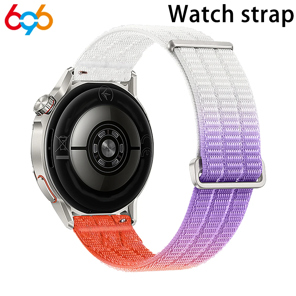 Breathable Nylon Loop Watch Strap with Two-Section Hardware and Stitched Cloud-Sense Design
