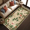 European Style Flower Pattern CARPET FOR LIVE ROOM 200x400cm Large Size Floor Mats Washable Non-slip Flannel Rugs Customizable 3