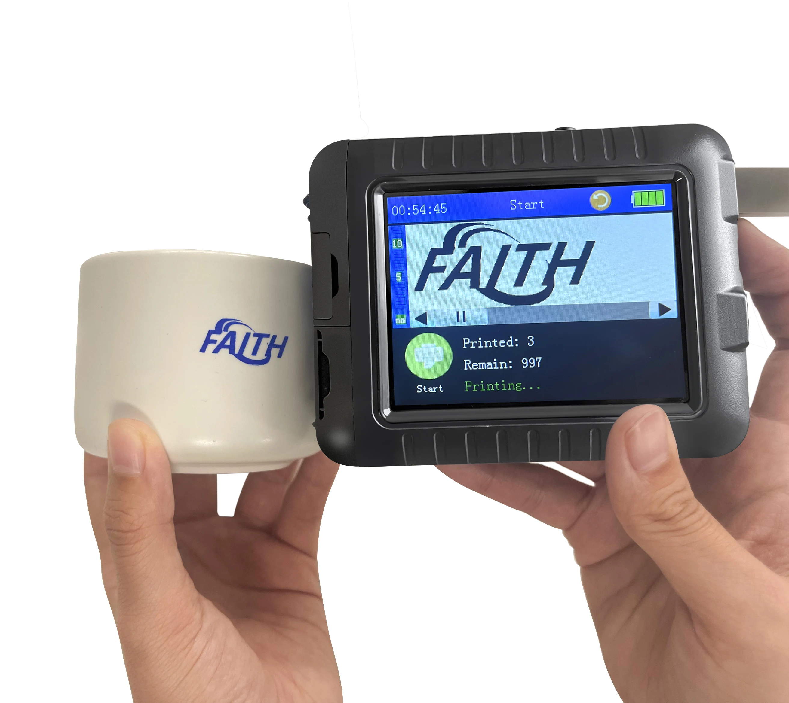 Mini Impressora Faith com Codificador e Cartucho Integrados Imprimível Dados Externos Quadrinhos Externos 25 Idiomas