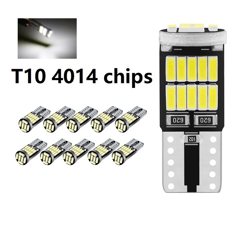 

Canbus W5W T10 194 LED Car Light Bulb 26SMD 4014 Auto Vehicle High Bright Wedge License Plate Clearance Dome Door Lamp DC12V