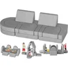 Kids Couch, 12PCS Modular Toddler Couch with 2 Triangular Cushions and 4 Arches, Fold Out Kids Couch for Playroom, Bedroom 1
