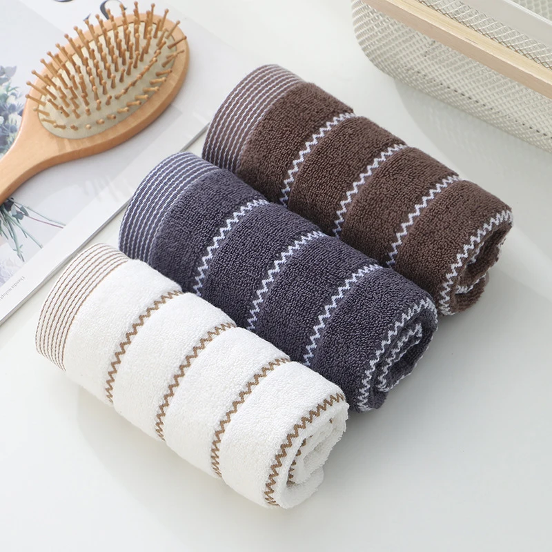 70x140cm pure Cotton Absorbent Large Size bath towelStriped Solid Color Soft  Comfortable adult Bathroom Towel Towel Hotel Towel 5
