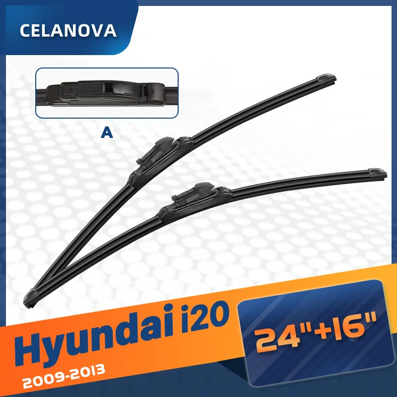 Windshield Wiper Blade For Hyundai i20 2009 2013 24"+16" Frameless