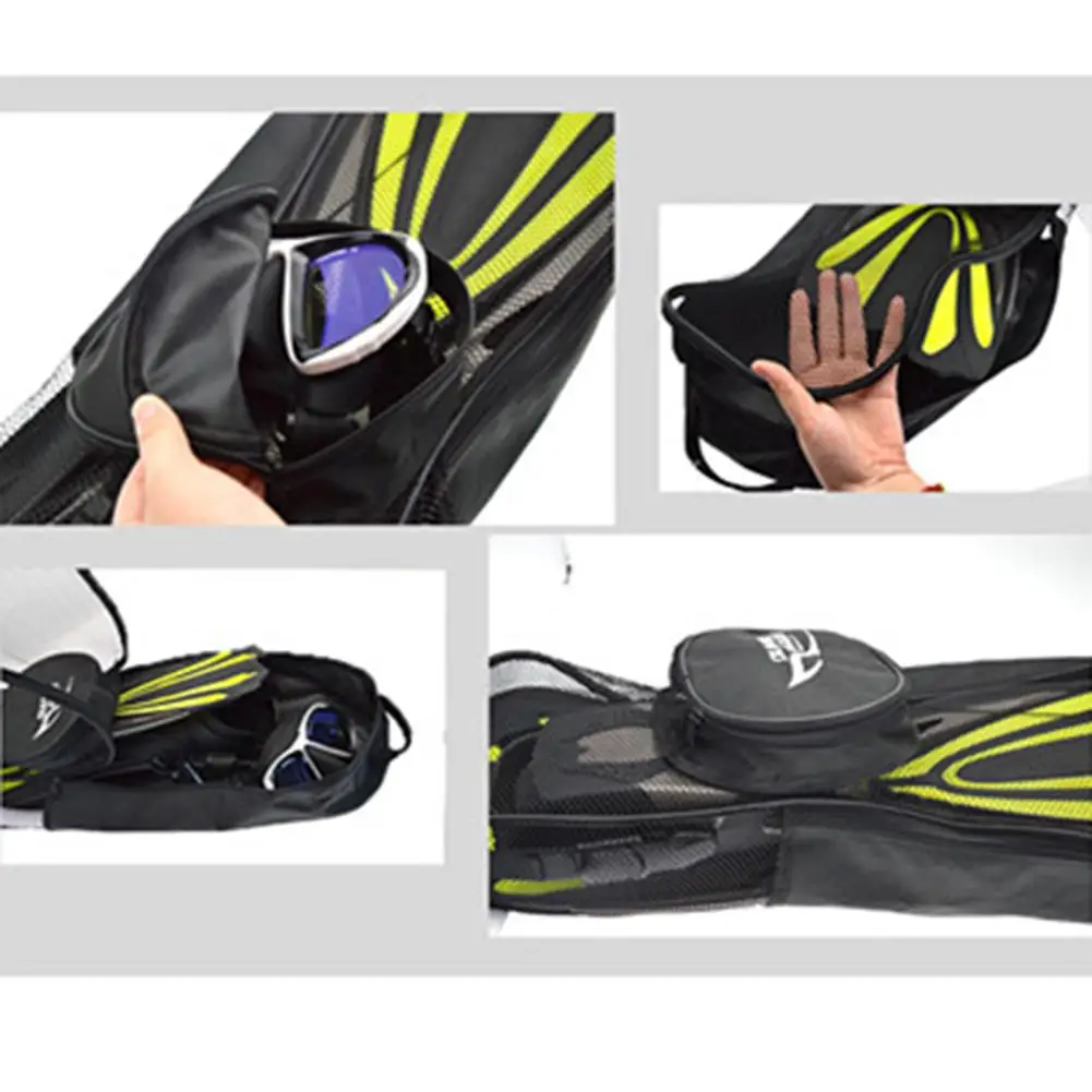 Diving Bag Waterproof Freediving Fin Bag Pocket Adjustable Shoulder Strap Scuba Diving Hiking Swimming diving mesh bag diving storage bag