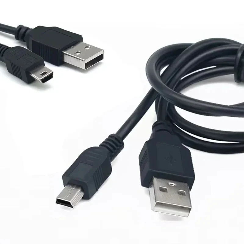 1-6개입 USB 충전 데이터 케이블 2.0 A형(수) - 미니 B 5핀 5P T포트 미니USB (MP3, MP4, 카메라, 휴대폰, 하드디스크 등 기기용)