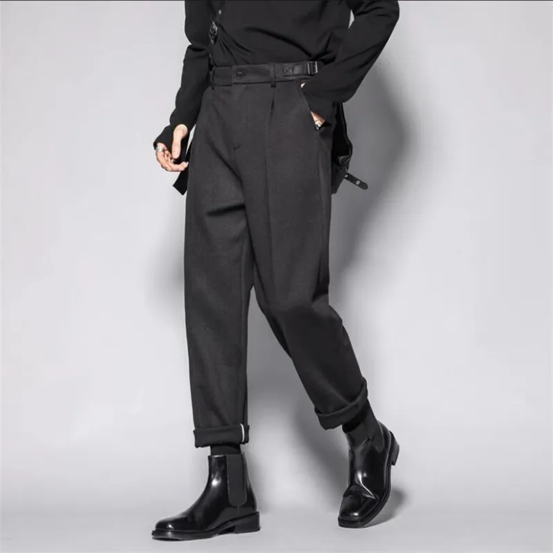 

S-6XL!!2024 new spring and autumn casual pants loose straight pants men's wear pants fashion brand spliced dress pants