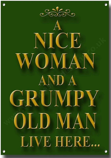 12x8 A Nice Woman And Grumpy Old Man Live Here Metal Sign Wall Decor -  AliExpress