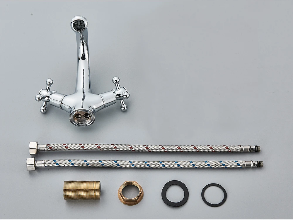 POIQIHY Antique Bathroom Faucet Mixer Image 6