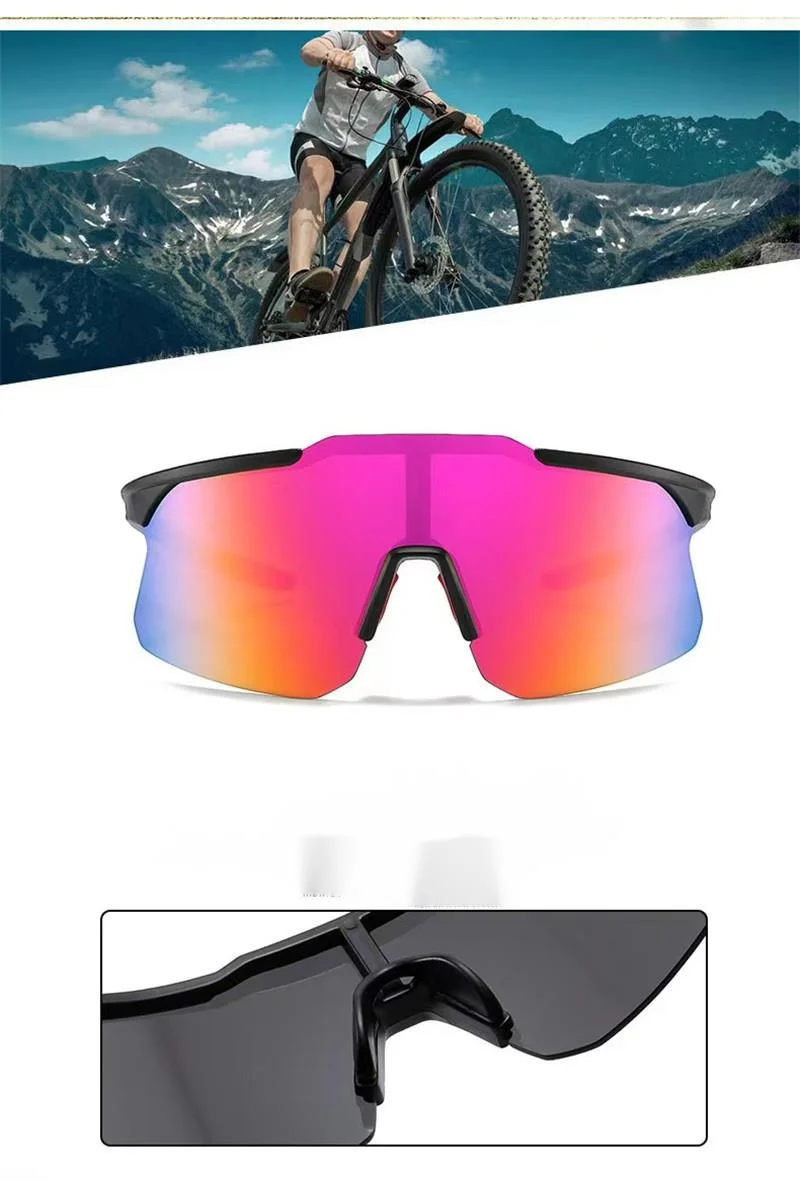 New Fashion Cycg Outdoor Sports Glasses Large Frame Colorful Sunglasses 9328_voghion.com