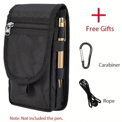 Large Screen Mobile Phone Waist Bag - Multipurpose Casual Pouch with Tactical Belt Carry Design (Black)