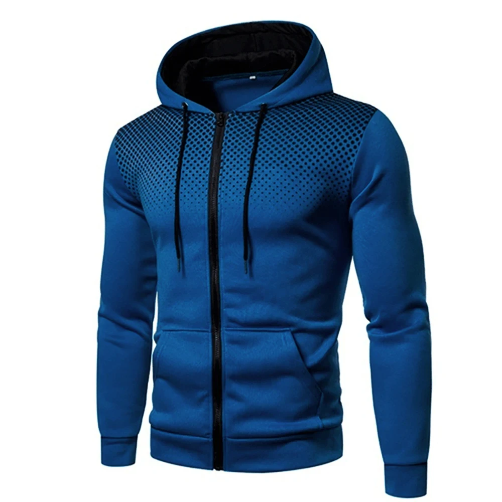 2024 Fashion men spring Autumn hooded zipper cardigan casual sports sweatshirt long sleeve pullover hooded sweatshirt coat