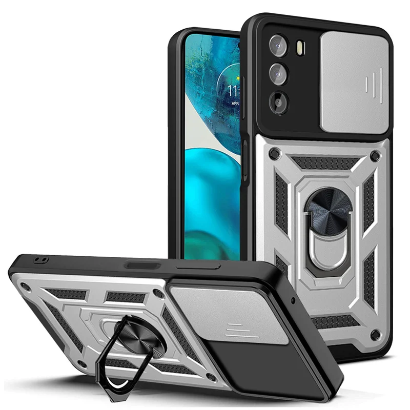 Slide Camera Lens Armor Case with Magnetic Holder Ring and Protective Cover