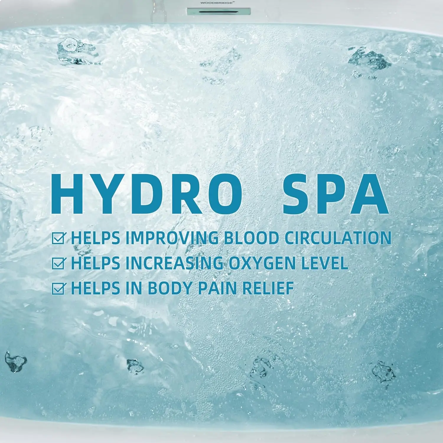 66-1/2" x 31-7/8" Whirlpool Water Jetted and Air Bubble Freestanding Heated Soaking Combination Bathtub BJ-200