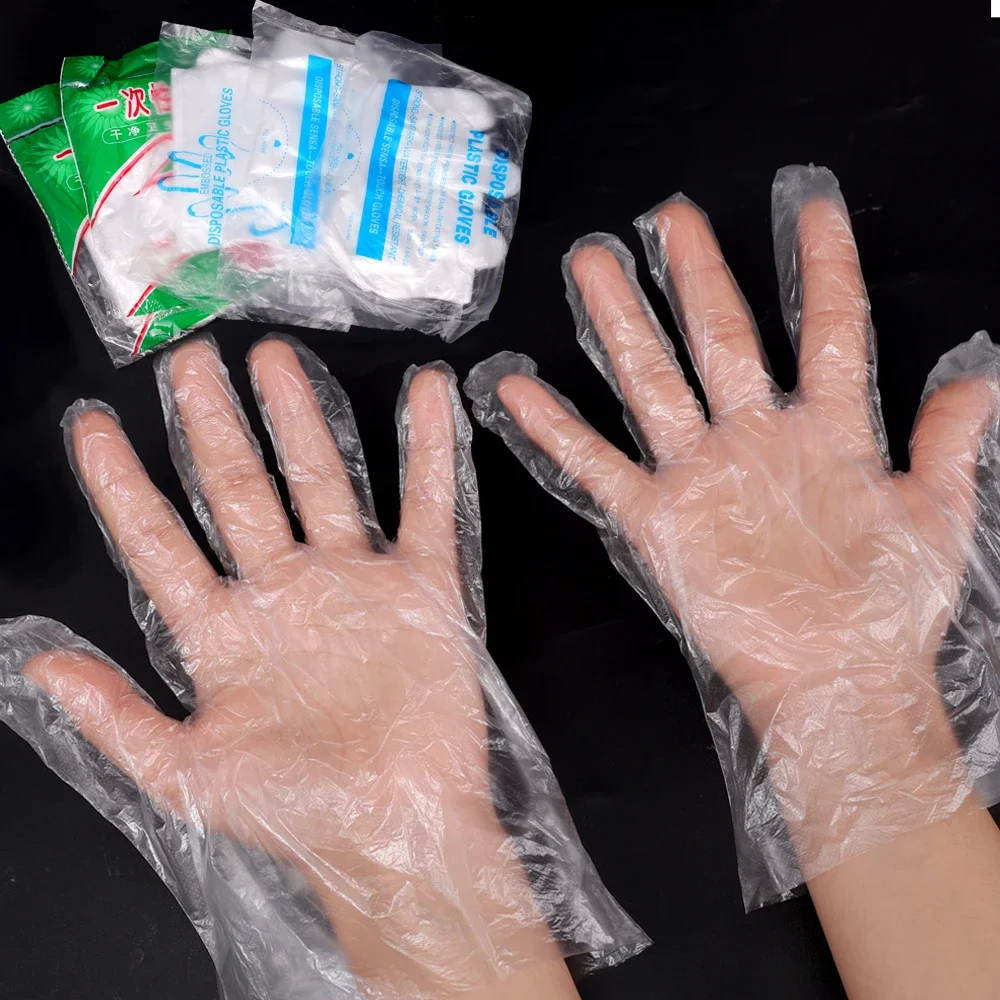 Disposable Gloves 200-100Pcs Transparent Cooking Cleaning Clear Home Kitchen Dishwashing Gloves Waterproof Restaurant Supplies vinyl disposable gloves disposable nitrile gloves disposable plastic gloves disposable gloves