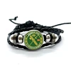 España Guardia Civil El Honor Es Mi Divisa Glass Dome Leather Bracelets Multilayer Spanish Police Braided Bangles Jewelry Gift 1
