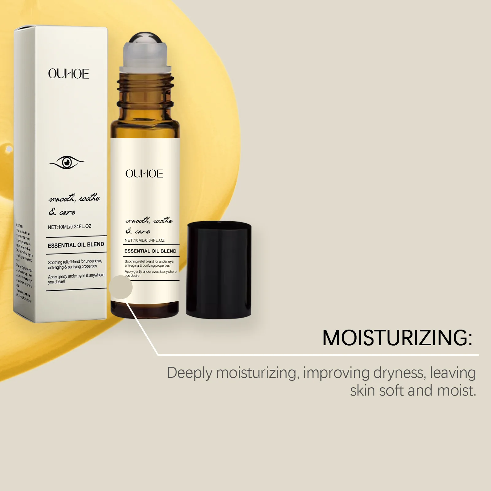 Firming Eye Roll-on Essential Oil Removal Dark Circles Wrinkle Lifting Repairing Eye Skin Moisturizing Hydrating Care 10ml