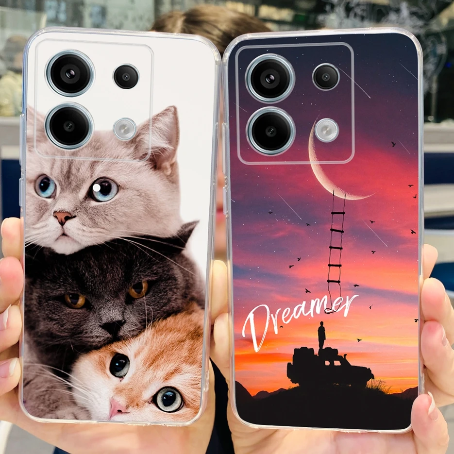 Cute Cat Butterfly Painted Soft Silicone Phone Case