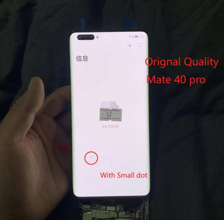 

Оригинальный ЖК-дисплей с точкой для Huawei Mate 40 Pro, ЖК-дисплей NOH-NX9, ЖК-дисплей с сенсорным экраном, дигитайзер в сборе с дефектом