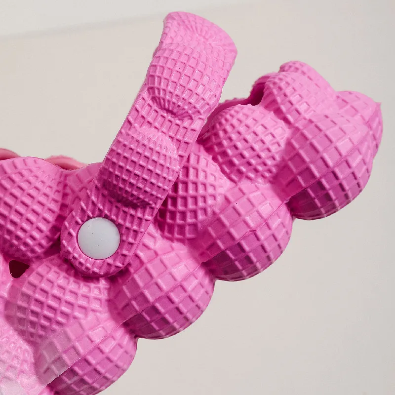 Chaussons de plage à bulles pour femmes, bout fermé, pour l'intérieur