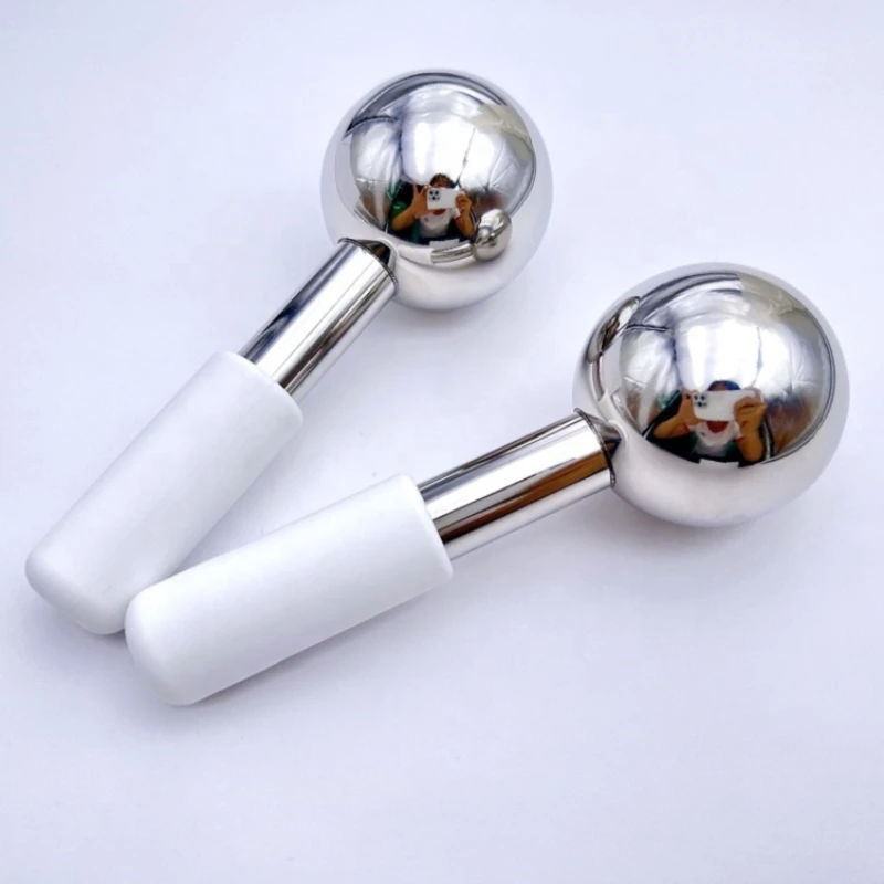 Ice Globes for Face & Eyes, Unbreakable Stainless Steel Cryo Sticks for Beauty Routines, Puffiness, Wrinkles, Dark Circles